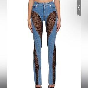 Mugler Blue Lace Jeans